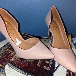 Light pink summer heels